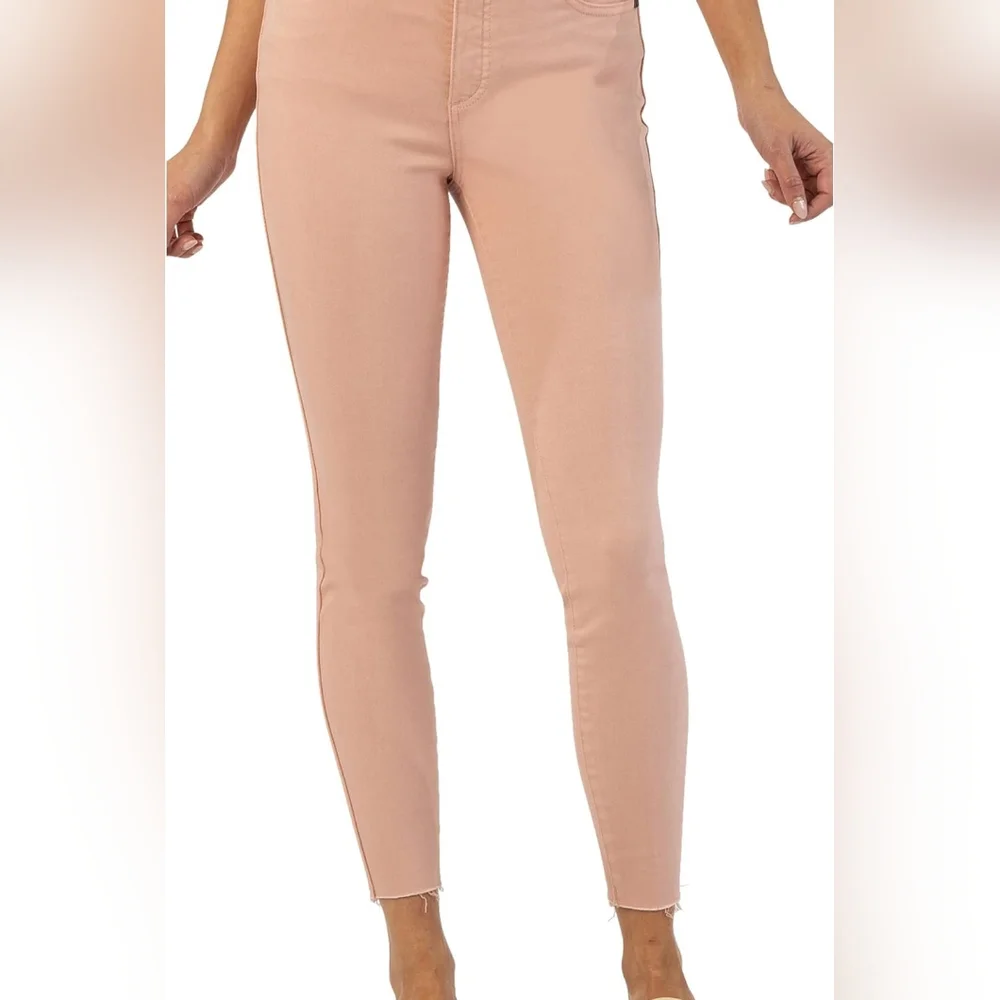 NWT KUT HIGHRISE CONNIE FAB AB SKINNY ANKLE ROSE SZ 14
